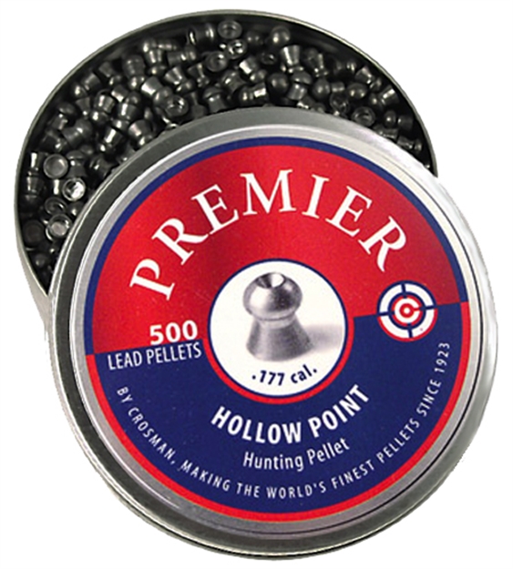 Picture of Crosman Premier Hollow Point Pellet, .177 Caliber, 7.9 Grain, 500 Count LHP77 028478125551