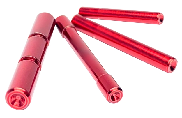 Picture of  Cross Armory Crg4psrd 4 Pin Set Dimpled Extended Compatible W/Glock Gen4 Red 4140 Steel 726798348628