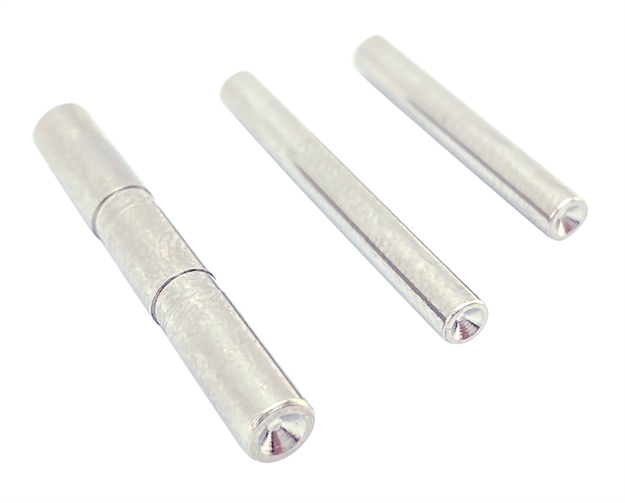 Picture of Cross Armory Crg5pssv 3 Pin Set Dimpled Glock 17,19,26,34 Gen5 Silver 4140 Steel Handgun