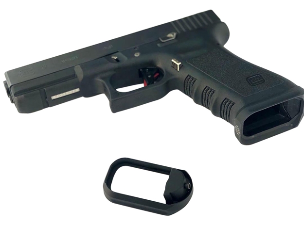 Picture of Cross Armory Crgfmw Flared Magwell  Compatible With Glock Gen1-3 Aluminum Black Hardcoat Anodized