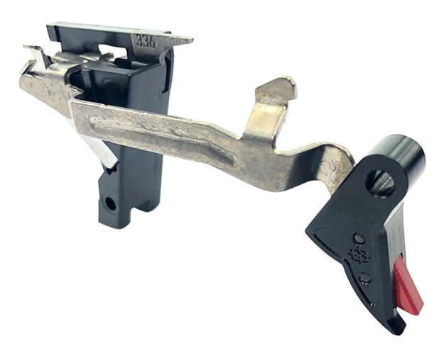 Picture of  Cross Armory Crgtdi Drop IN  Flat Trigger W/ 3.50 Lbs Draw Weight & Black/Red Finish 037182204841
