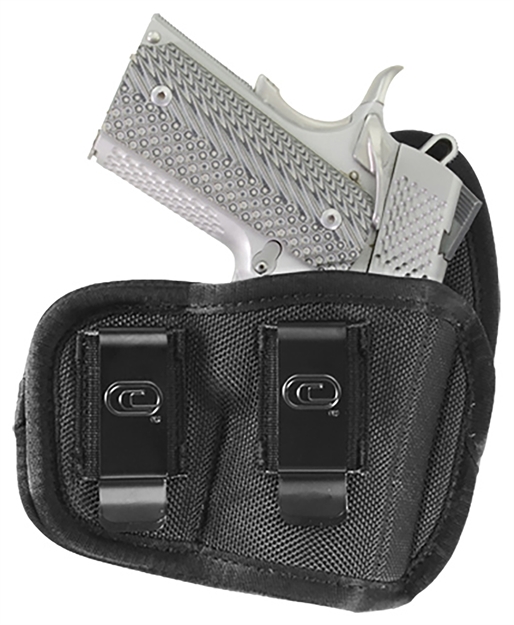 Picture of Crossfire Shooting Gear Crfvigrsa1s2r The Vigor  Iwb Size 02 Black Ballistic Nylon Double Belt Clip Fits Subcompact Fits 2-2.50" Barrel Right Hand VIGRSA1S-2R