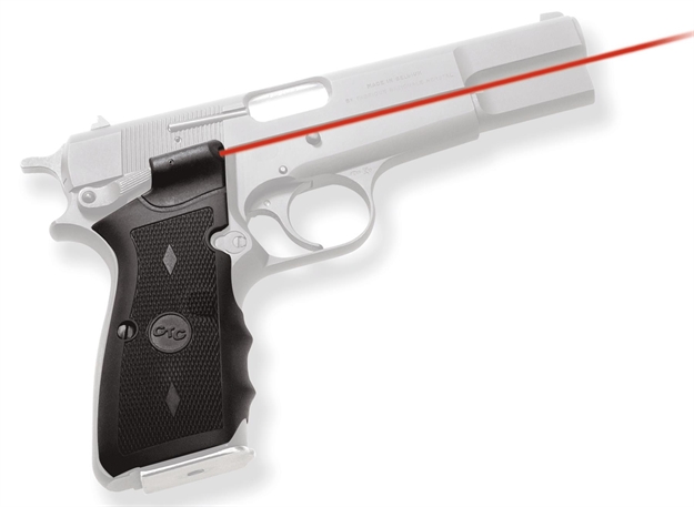 Picture of Crimson Trace Lasergrips Laser Sight, Black, Pressure Sensor Activation, Red Laser, Fits Browning Hi-Power Pistols LG-309 610242003099