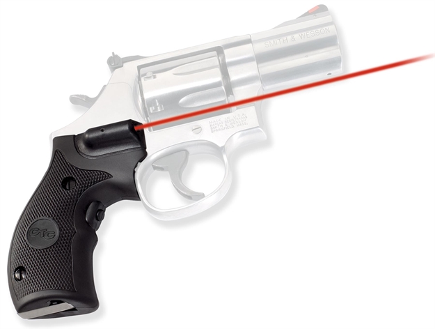 Picture of Crimson Trace 011180 Lasergrips  Fits S&W Governor/K & L Frames Round Butt, Red Laser 633Nm Wavelength 5Mw Output, Black Polymer LG-306 610242003068