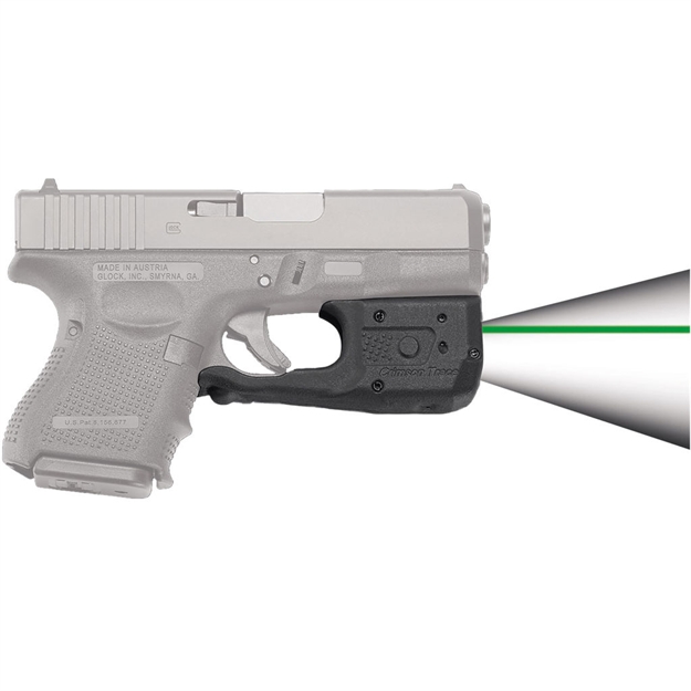 Picture of Crimson Trace Ll810g Laserguard Pro Black Green Laser 150 Lumens 5Mw 532Nm Wavelength Compatible W/ Glock 26 Gen3-5 27/33/36 Gen3-4 Handgun Trigger Guard Mount LL-810G 610242008414