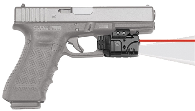 Picture of Crimson Trace Rail Master Laser Sight/Tactical Light, Black, Switch Activation, Red Laser, Fits Rail-Equipped Pistols, Rifles, Shotguns CMR-205