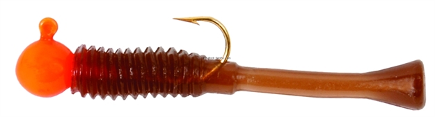 Picture of Cubby Mini-Mite Jig, 1 1/2", 1/32 Oz, SZ 8 Hook, Orange/Brown, 5/Pack