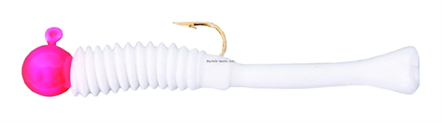 Picture of Cubby Mini-Mite Jig, 1 1/2", 1/32 Oz, SZ 8 Hook, Pink/White, 5/Pack