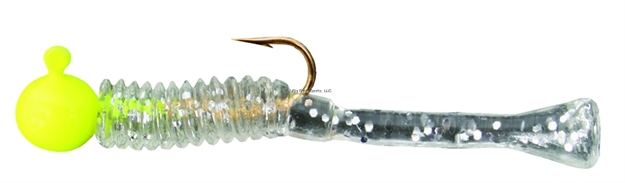 Picture of Cubby Mini-Mite Jig, 1 1/2", 1/32 Oz, SZ 8 Hook, Yellow/Clear With Glitter, 5/Pack