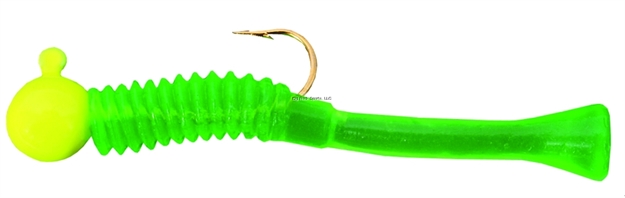 Picture of Cubby Mini-Mite Jig, 1 1/2", 1/32 Oz, SZ 8 Hook, Yellow/Green, 5/Pack