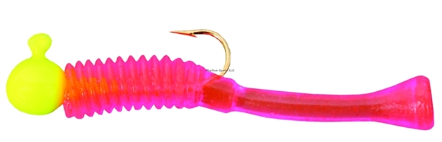 Picture of Cubby Mini-Mite Jig, 1 1/2", 1/32 Oz, SZ 8 Hook, Yellow/Pink, 5/Pack