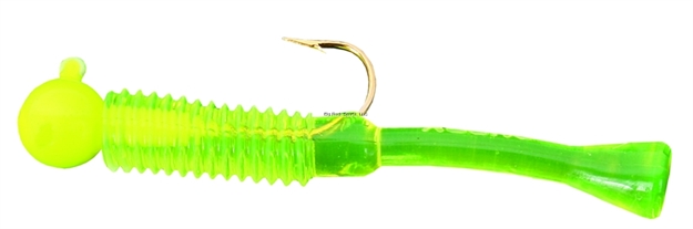 Picture of Cubby Mini-Mite2 Jig, 2 1/4", 1/16 Oz, SZ 4 Hook, Green/Clear Chartreuse, 3/Pack