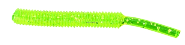 Picture of Cubby Nail Tail Jig Tail, 1 3/4", Clear Chartreuse With Glitter, 10/Pack
