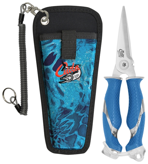 Picture of Cuda 8" Titanium Bonded Snip With Prym1 Sheath & Lanyard.