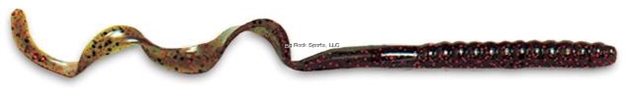 Picture of Culprit Original Worm, 7 1/2", Green Pumpkin Red Flake, 18 PK