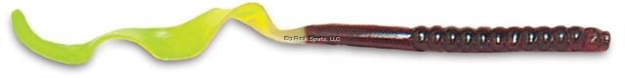 Picture of Culprit Original Worm, 7 1/2", Motor Oil/Chartreuse Tail, 13 PK