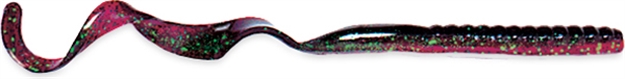 Picture of Culprit Original Worm, 7 1/2", Red Shad/Green Flake, 18 PK C720-09