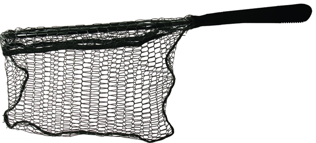 Picture of Cumings Black Trout Net 9"X14" 8" Hvy Dty Hdle W/Retrac Cord & Snap 1/2" Hook Free Mesh