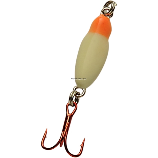 Picture of Custom Jigs Demon Jig Spoon SZ 4 Glow Brite Orange W/Red Hook Clam
