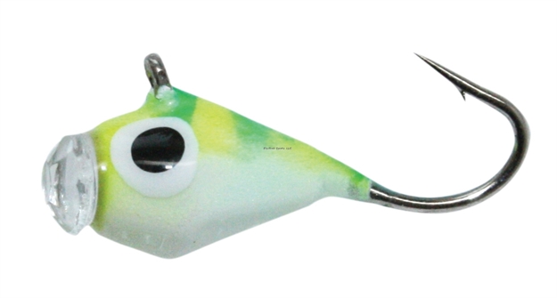 Picture of Custom Jigs Glowazba Tungsten Jig Size 12 Color #02 Chartreuse Tiger Glow
