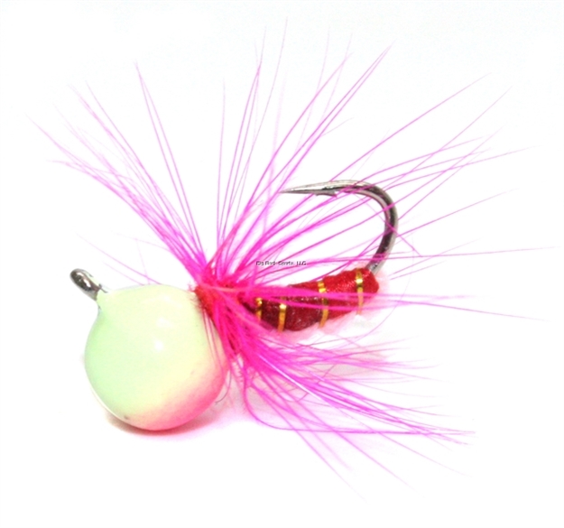 Picture of Custom Jigs Jaje Tungsten Bug Size 10 Color 03 Pink/Glow