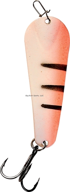 Picture of Custom Jigs Pro Glow Slender Spoon 1/16Oz Green Glow Red Tiger Nickel