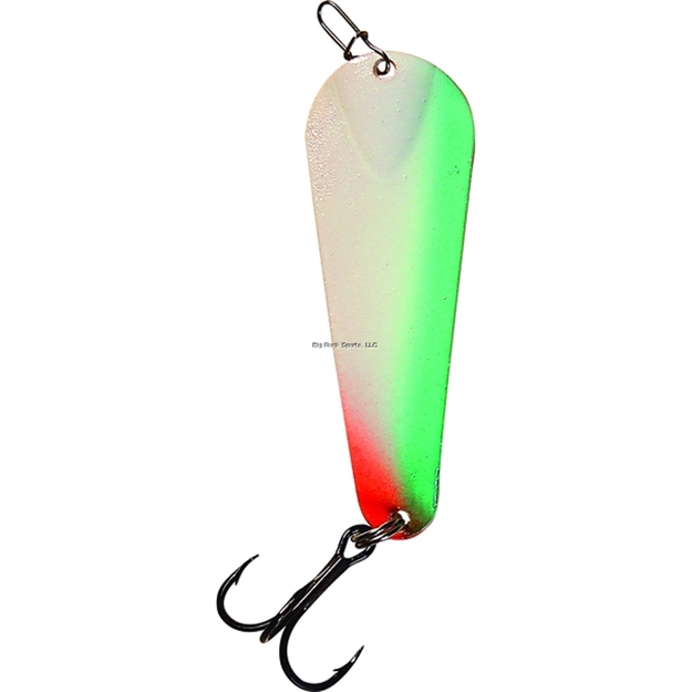 Picture of Custom Jigs Pro Glow Slender Spoon 1/8Oz Green Glow Parrott Nickel