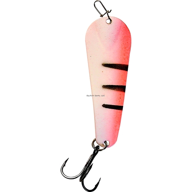 Picture of Custom Jigs Pro Glow Slender Spoon 1/8Oz Green Glow Red Tiger Gold