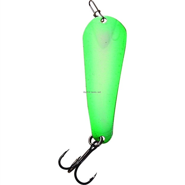 Picture of Custom Jigs Pro Glow Slender Spoon 1/8Oz Green Glow Shadow Nickel