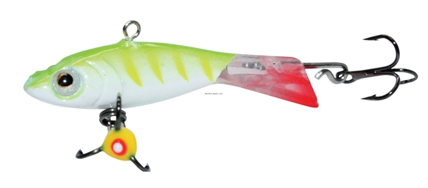 Picture of Custom Jigs Rattling Rpm Minnow Size 3  Color #22 Keylime Tiger