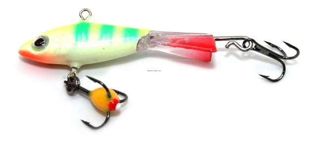 Picture of Custom Jigs Rotating Power Minnow Size 3 Chartreuse Glow Tiger