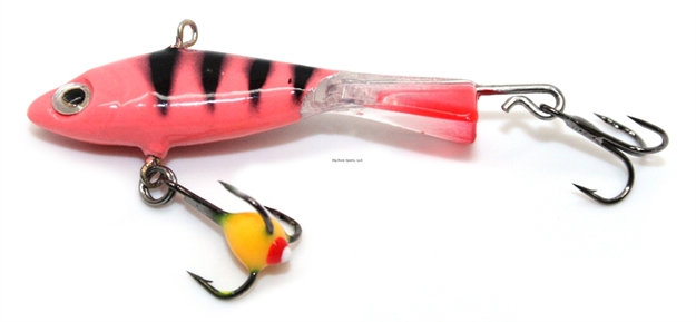 Picture of Custom Jigs Rotating Power Minnow Size 3 Red Glow Tiger