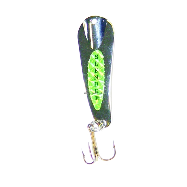 Picture of Custom Jigs Slender Spoon 1/16Oz Silver/Lime