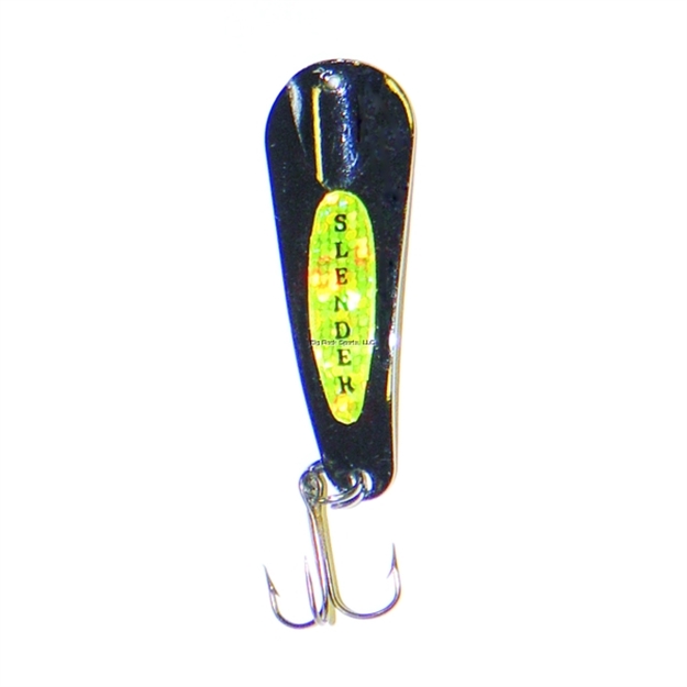 Picture of Custom Jigs Slender Spoon 1/8Oz Black/Chartreuse
