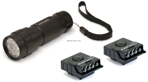 Picture of Cyclops 14 Led Flashlight & 2 Ultimate Mini Led Hat Clip Lights Combo