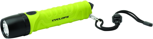 Picture of Cyclops 700 Lumen Led Specialty Flashlights, Cree 10 Watt Led Bulb, Glass Breaker, 4-Modes, Lime Green, 4-Aaa Batt Incl