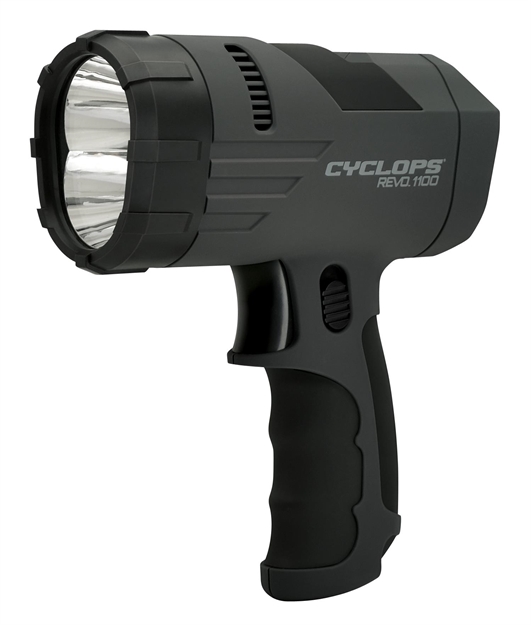 Picture of Cyclops Revo Rechargeable Handheld Spotlight, 1100 Lumen, 2-Luxeon Led's, Black CYCX11100H 888151009949