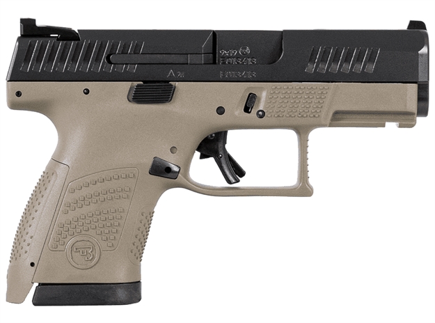Picture of CZ P-10 S Semi-Auto Pistol, 9Mm, 3.5" Bbl, Fde Polymer Frame, Nitiride Slide, Fixed Sights, 12+1 Rnd 91561 806703915616