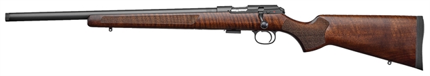 Picture of  Cz-Usa 02392 457 Varmint 22 LR 5+1 20.50" Black Nitride Heavy Barrel, Black Nitride Stainless Steel Grooved Receiver, Wood Stockn Left Hand