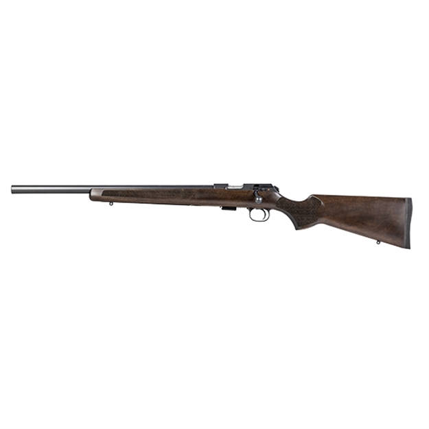 Picture of  Cz-Usa 02392 CZ 457 Varmint Full Size 22 LR 5+1 20.50" Black Nitride Heavy Barrel Black Nitride Steel Receiver Turkish Walnut Fixed Varmint-Style Stock Left Hand 806703023922