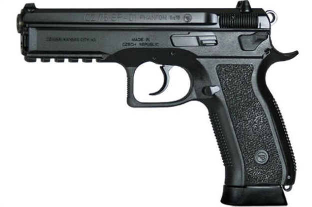 Picture of CZ 75 Sp-01 Phantom 9Mm Luger Pistol, Polymer Frame, Decocker 91258