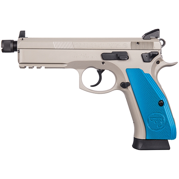 Picture of CZ 75 Sp-01 Tactical 9Mm 5.21 Blue Alum Grips