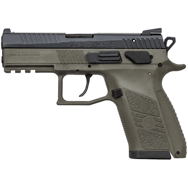 Picture of Cz-Usa Cz-Usa CZ P-07, 9Mm, 3.75" Barrel, Fixed Sights, Black/Od Green, 15-Rd 89077 806703890777