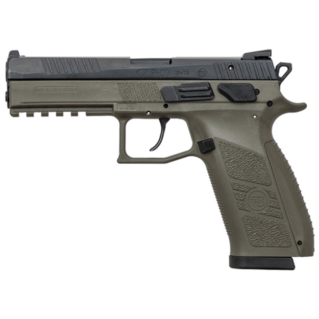 Picture of CZ P-09 9Mm 4.5" Grn/Blk NS 10Rd