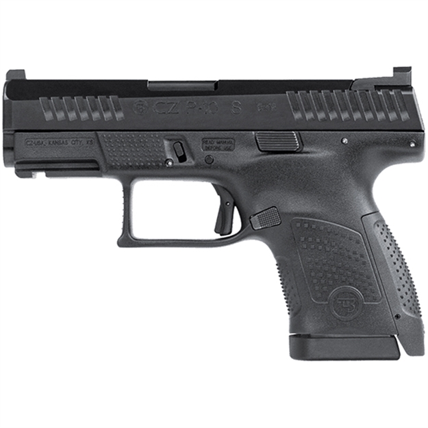 Picture of  Cz-Usa 01560 P-10 S 9Mm Luger 3.50" 10+1 Overall Black Finish With Inside Railed Steel Slide, Interchangeable Backstrap Grip, Reversible Mag Release & Picatinny Rail