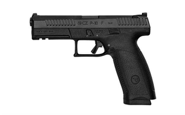 Picture of  Cz-Usa 91550 P-10 F  9Mm Luger 19+1 5.10" Black Steel Barrel, Black Nitride Optic Ready/Serrated Steel Slide, Black Polymer Frame W/Picatinny Rail, Ambidextrous
