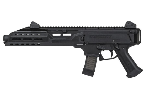 Picture of CZ Scorpion Evo 3 S1 Pistol W/ Flash Can Semi Auto Black 7.7” Barrel 1/2 X 28 Threads - 91353 With 20 Round Magazine