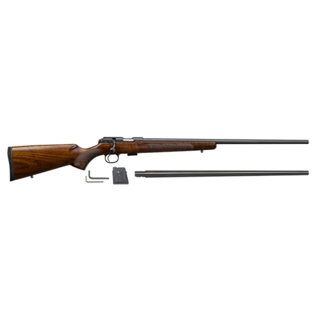 Picture of CZ Usa 457 American Combo, Wood, 24.8", Interchangeable Barrels, 22Lr, .17Hmr 02320