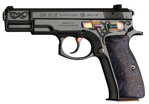 Picture of CZ Usa 75-B 40Th Anniversary 9Mm Engraved Polished Blued Steel