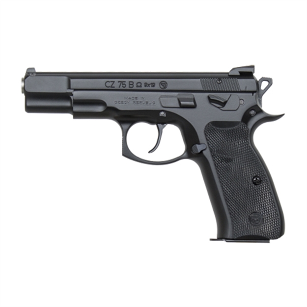Picture of  Cz-Usa 91136 CZ 75 B Omega Convertible 9Mm Luger 4.60" 16+1 Overall Black Finish With Inside Railed Steel Slide, Polymer Grip & Non-Tilted Barrel